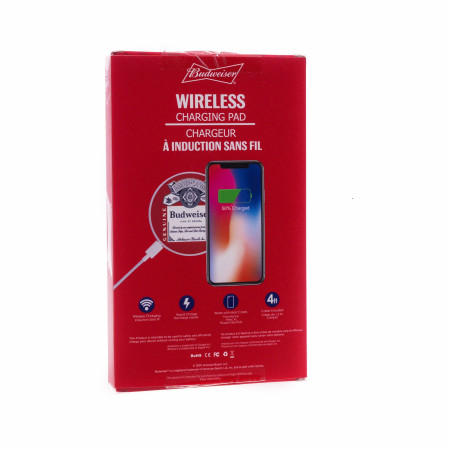 Budweiser King of Beers Label Coaster-style Rapid Wireless Charger